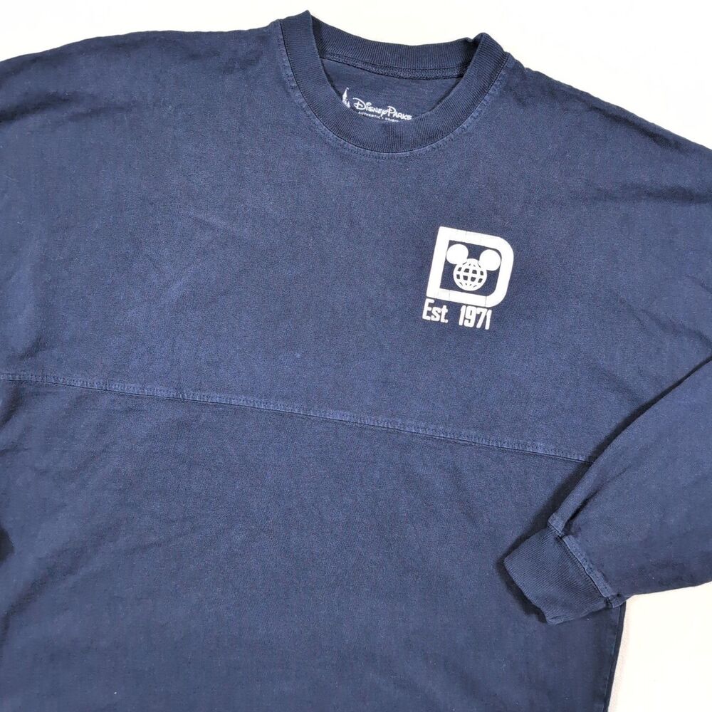 Walt Disney World Blue Spirit Jersey Adult Small Est. 1971 Retro Logo